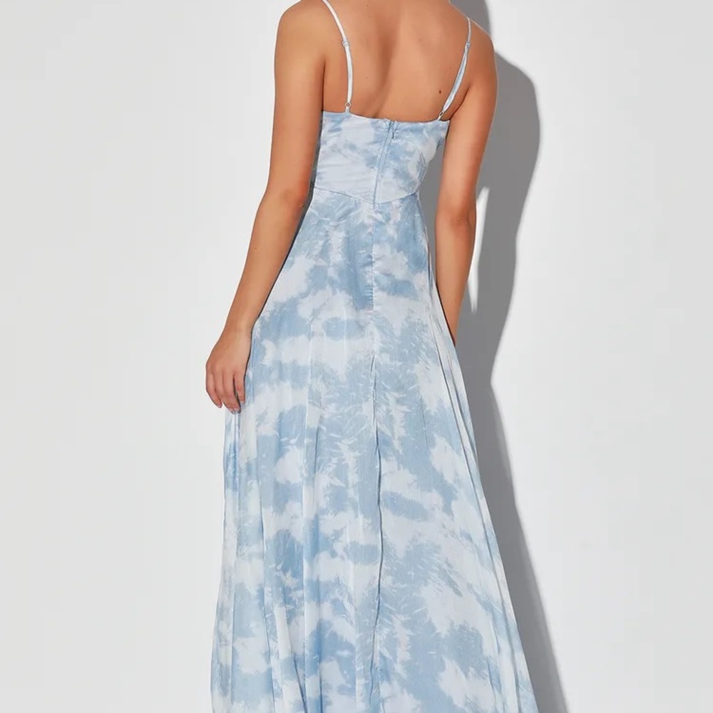 Being With You Light Blue Tie-Dye Maxi Dress - Picture 5 of 6